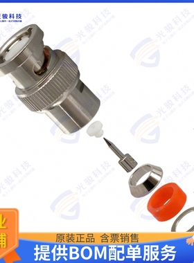 46022 连接器CONN BNC PLUG STR 50 OHM SOLDER