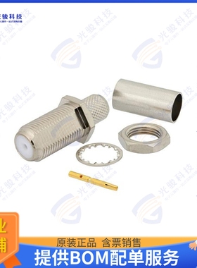 PE44324 连接器75 Ohm F Female Bulkhead Mount C