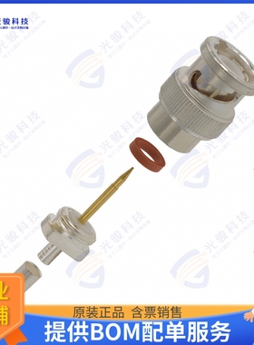 2-5330061-1 连接器CONN BNC PLUG STR 50 OHM PUSH