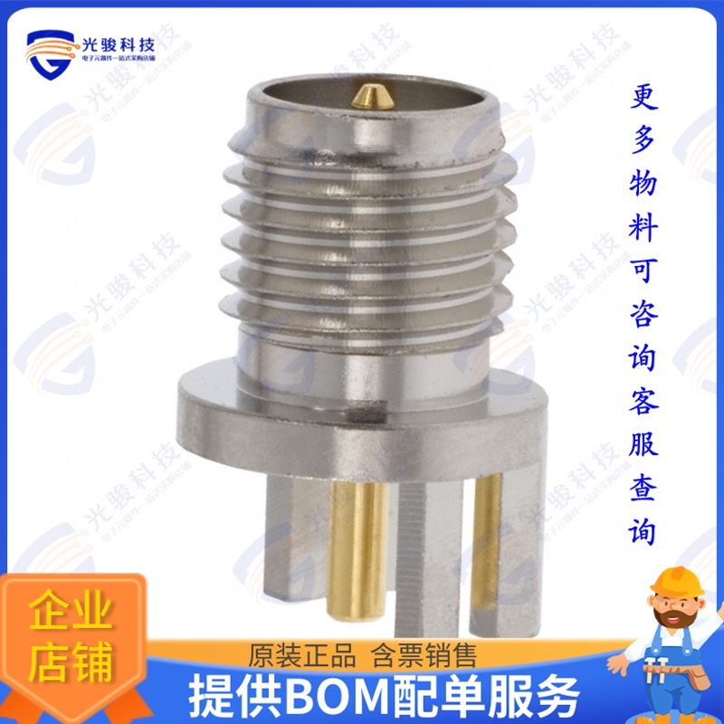 CONREVSMA003.031 连接器CONN RPSMA RCPT STR 50OHM EDGEMT