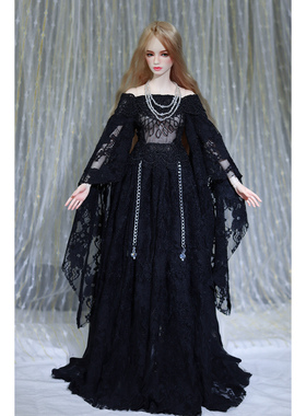 原创3分bjd娃娃衣服4分sd娃大女特体6分兵人fr婚纱蕾丝定做礼裙