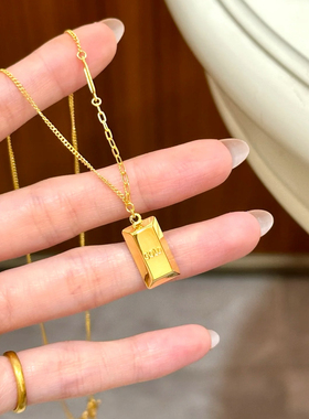 小金条小金砖仿真黄金项链