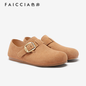 软底磨砂博肯单鞋 色非全包勃肯鞋 复古一脚蹬懒人鞋 新款 2025春季