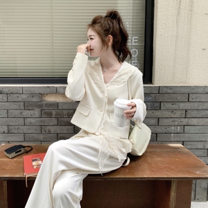 新款蕾丝拼接西装套装女设计感小众两件套潮B127-T6201-P185-K278图片