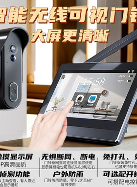 智能无线可视门铃显示屏可对讲