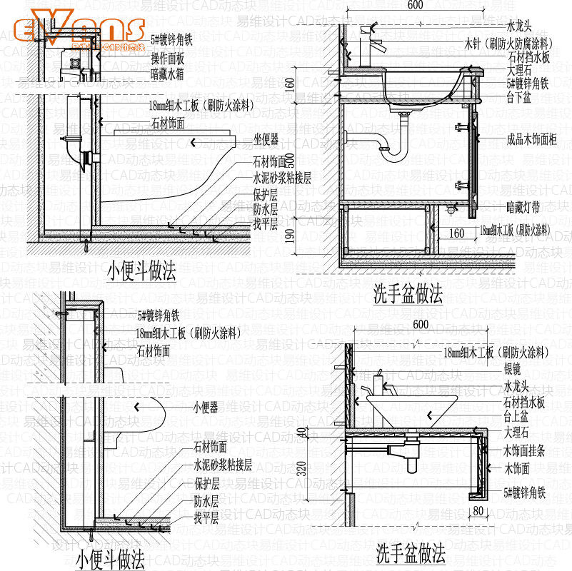g其他类-装饰工程通用节点标准图集-32个节点cad文档电子版