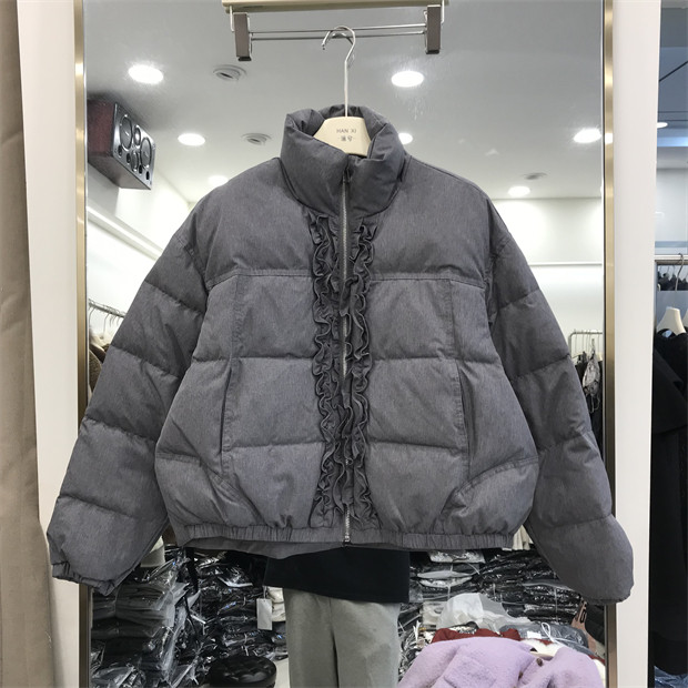 小香风木耳边立领羽绒服女2025冬新款设计感小众90白鸭绒保暖外套,女装/女士精品,羽绒服,淘宝优惠券,粉丝福利购,淘宝优惠卷