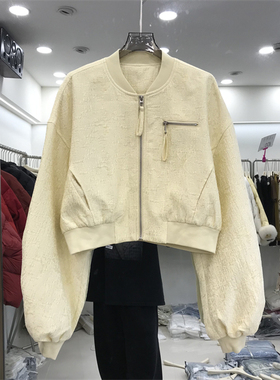 短款棒球服外套女春装2026新款设计感韩版宽松夹克开衫上衣66025
