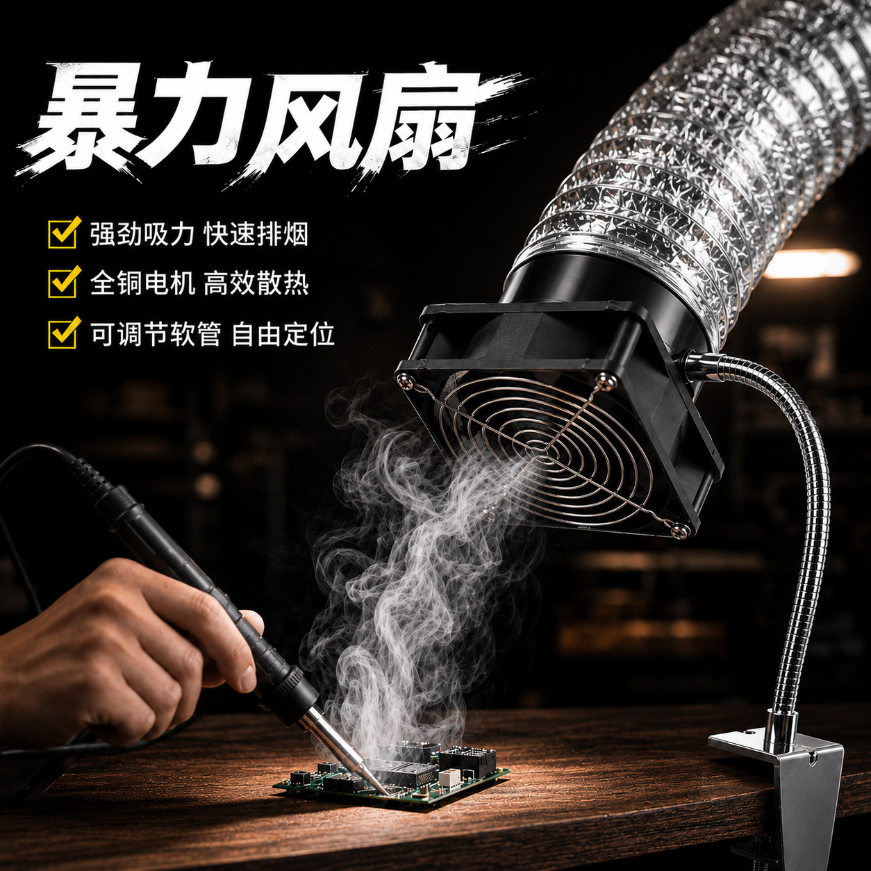 大功率大吸力强力排烟风机电洛铁工业焊接抽风净化器吸烟罩排烟仪