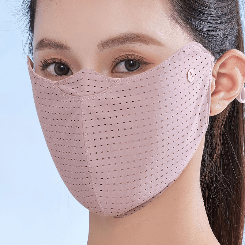 防晒口罩女夏季防紫外线2025新款高颜值可水洗透气冰丝立体面罩薄