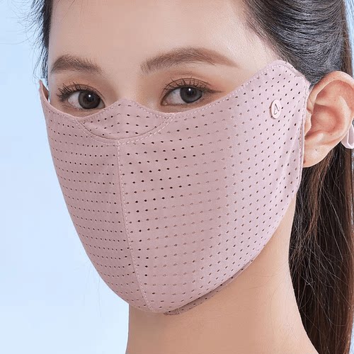防晒口罩女夏季防紫外线2025新款高颜值可水洗透气冰丝立体面罩薄