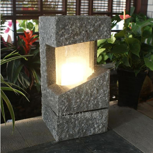 石雕石灯笼户外日式庭院花园景观石材草坪地灯青石仿古石灯塔摆件