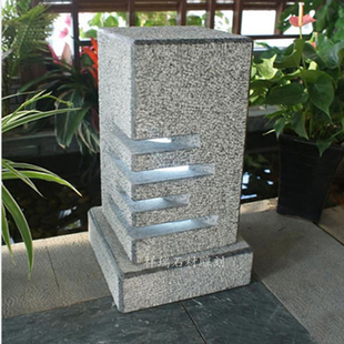 石雕石灯笼日式庭院花园户外景观装饰草坪落地灯仿古青石灯塔摆件