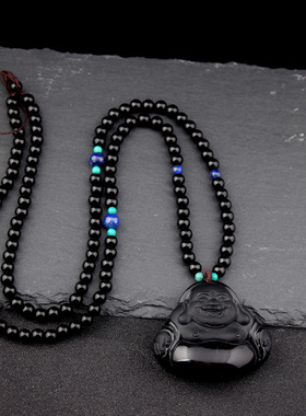 弥勒佛夏季t恤长款保平安挂件