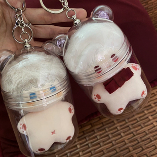 玩偶防尘遛娃包5cm10cm海星体棉花娃娃收纳展示高透小鼻嘎痛包