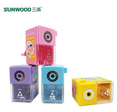 包邮SUNWOOD三木5199削笔器 削笔机 卡通简约卷笔刀手摇笔刨