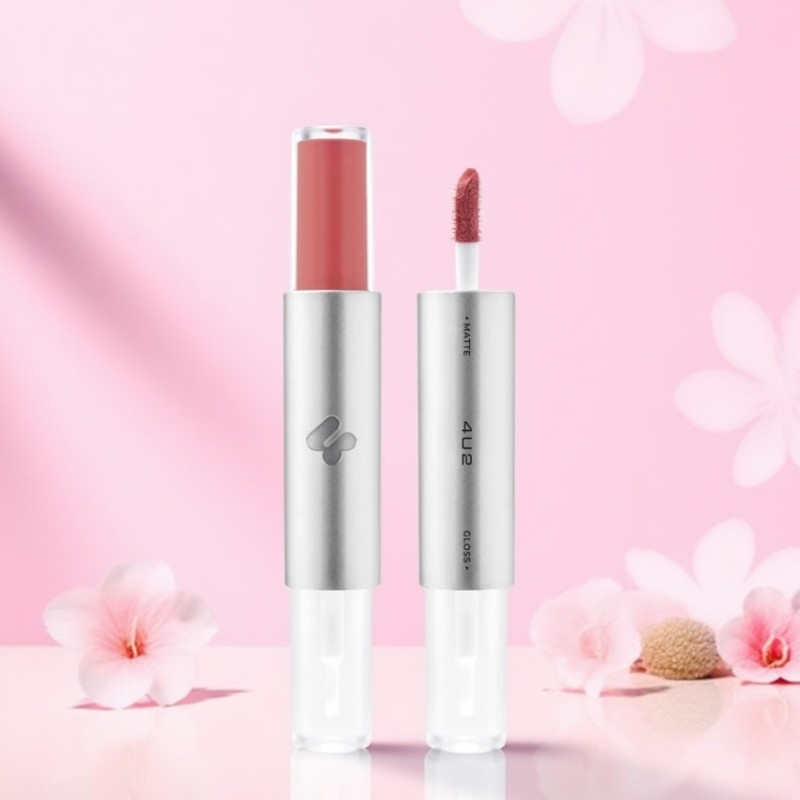 泰国进口u2哑光光泽双头唇膏唇