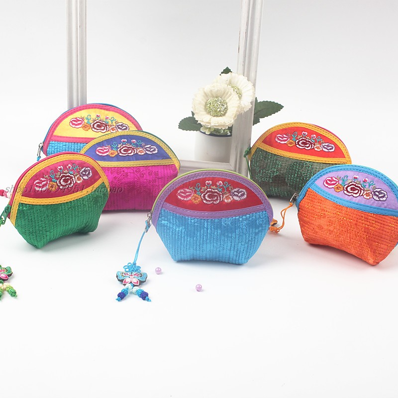 绣花随身布艺收纳香囊空袋零钱包