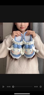 成品拖鞋手工编织居家防滑耐磨送女朋友闺蜜礼物亲手制作冬季棉拖