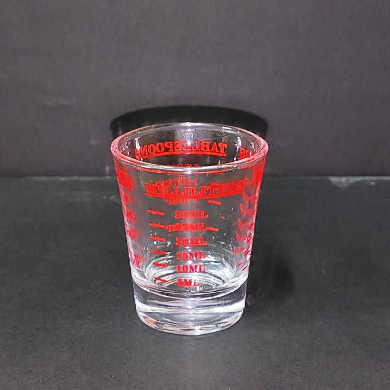 Lead-free Italian glass graduated measuring cup, double-sided measuring cocktail ounce cup, espresso measuring cup 45/60ml thumbnail 6
