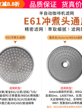 爱宝E61/拉迪天纳/潘多拉/Astoria半自动咖啡机冲煮头分水网滤网