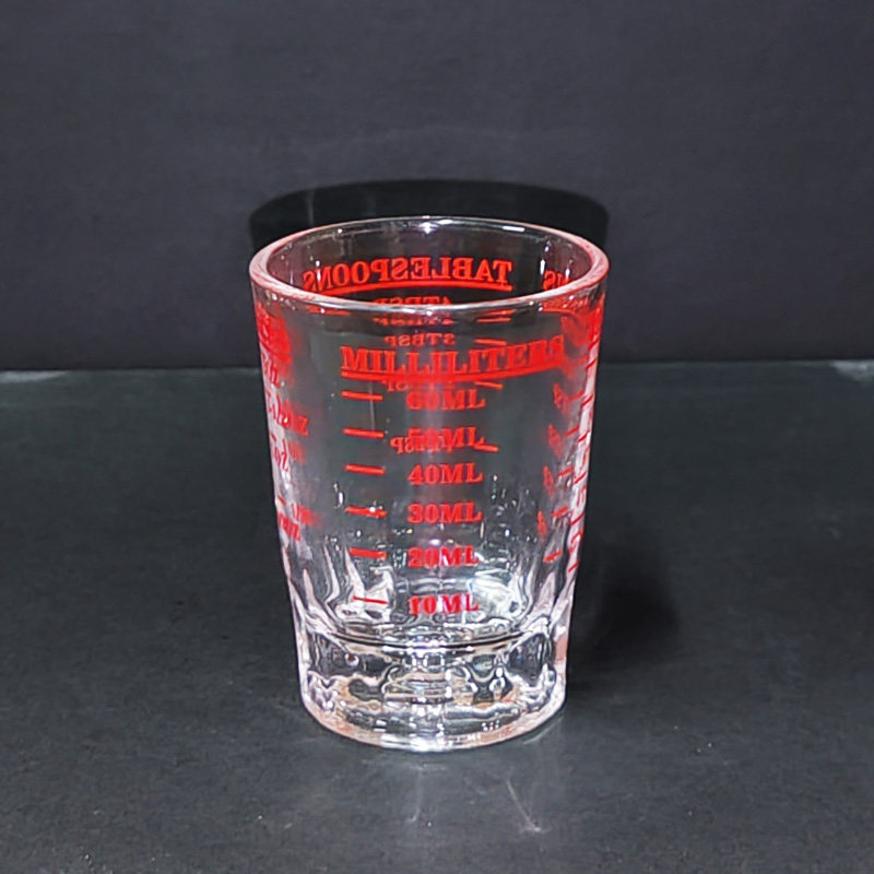 Lead-free Italian glass graduated measuring cup, double-sided measuring cocktail ounce cup, espresso measuring cup 45/60ml thumbnail 8