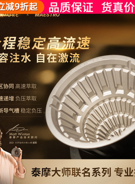 泰摩 x Matt联名激流V形滤杯手冲咖啡壶 家用器具金属冰瞳滤杯V01
