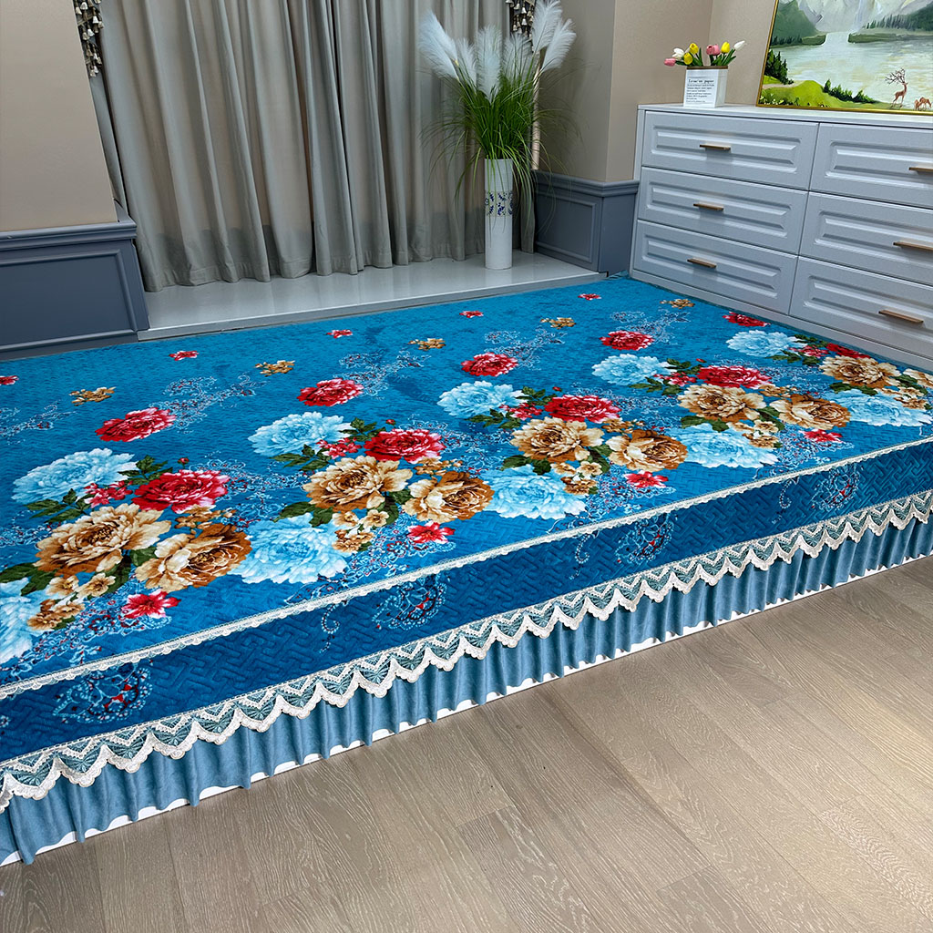 炕盖冬季加绒榻榻米牛奶绒大尺寸3米到4米土炕定制大尺寸防滑放跑