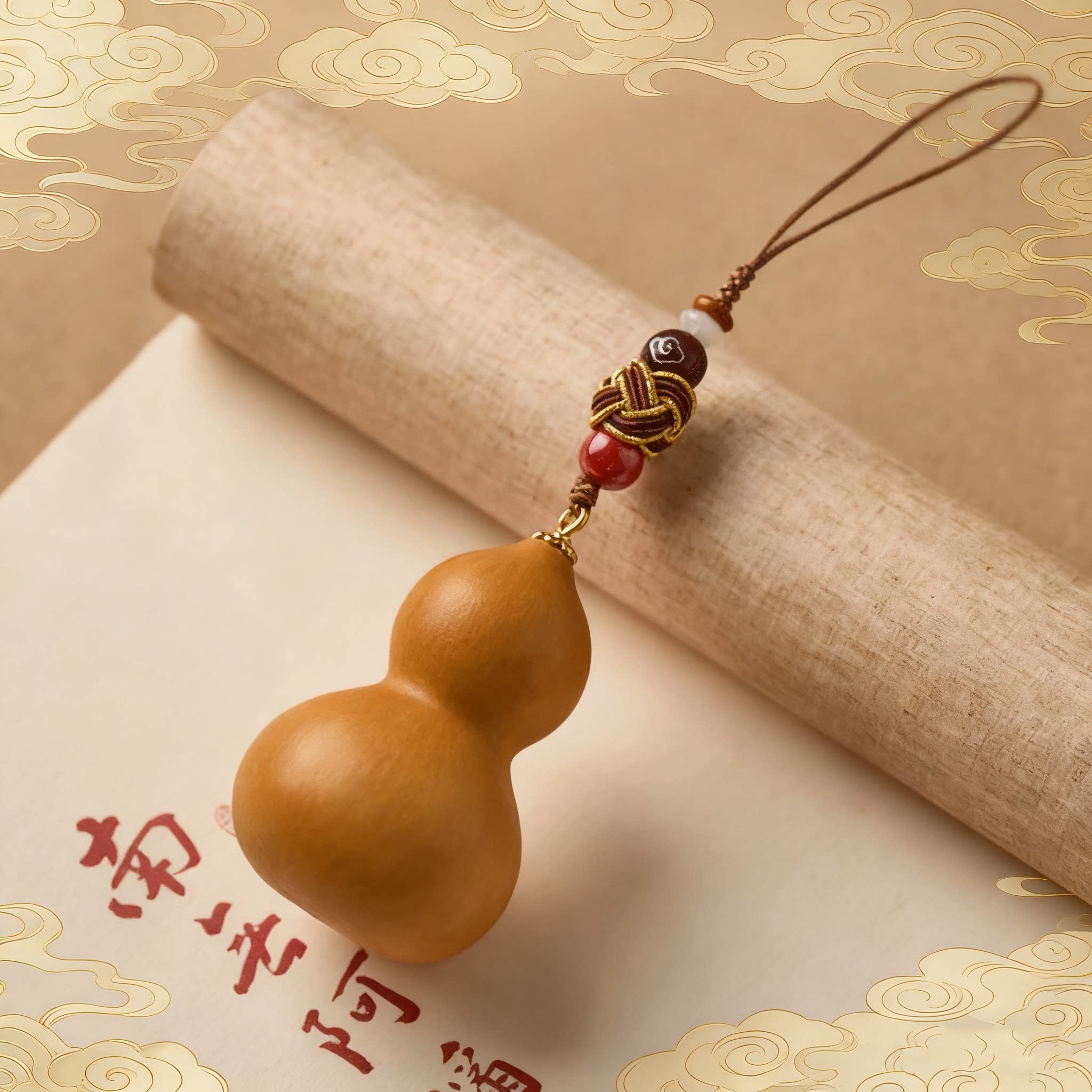 天然小葫芦挂件手机链福禄平安文玩手把件U盘防丢吊坠包包钥匙扣
