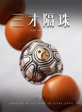 三才隔珠富甲天下文玩龟壳散珠