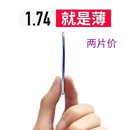 1.74超薄防蓝光变色绿膜眼镜片
