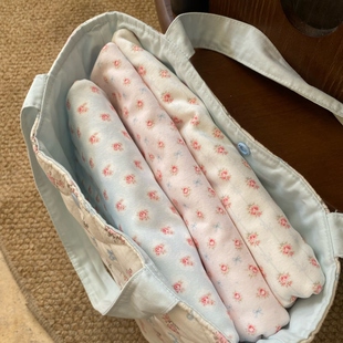 纯棉针织bm风螺纹柔软亲肤碎花复古玫瑰睡衣家居服面料diy发圈布
