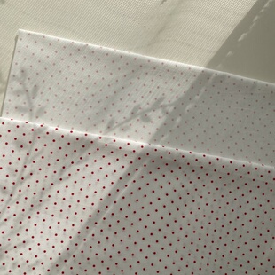 40支纯棉薄棉布2毫米粉色红色小波点衬衣发圈连衣裙手作diy面料