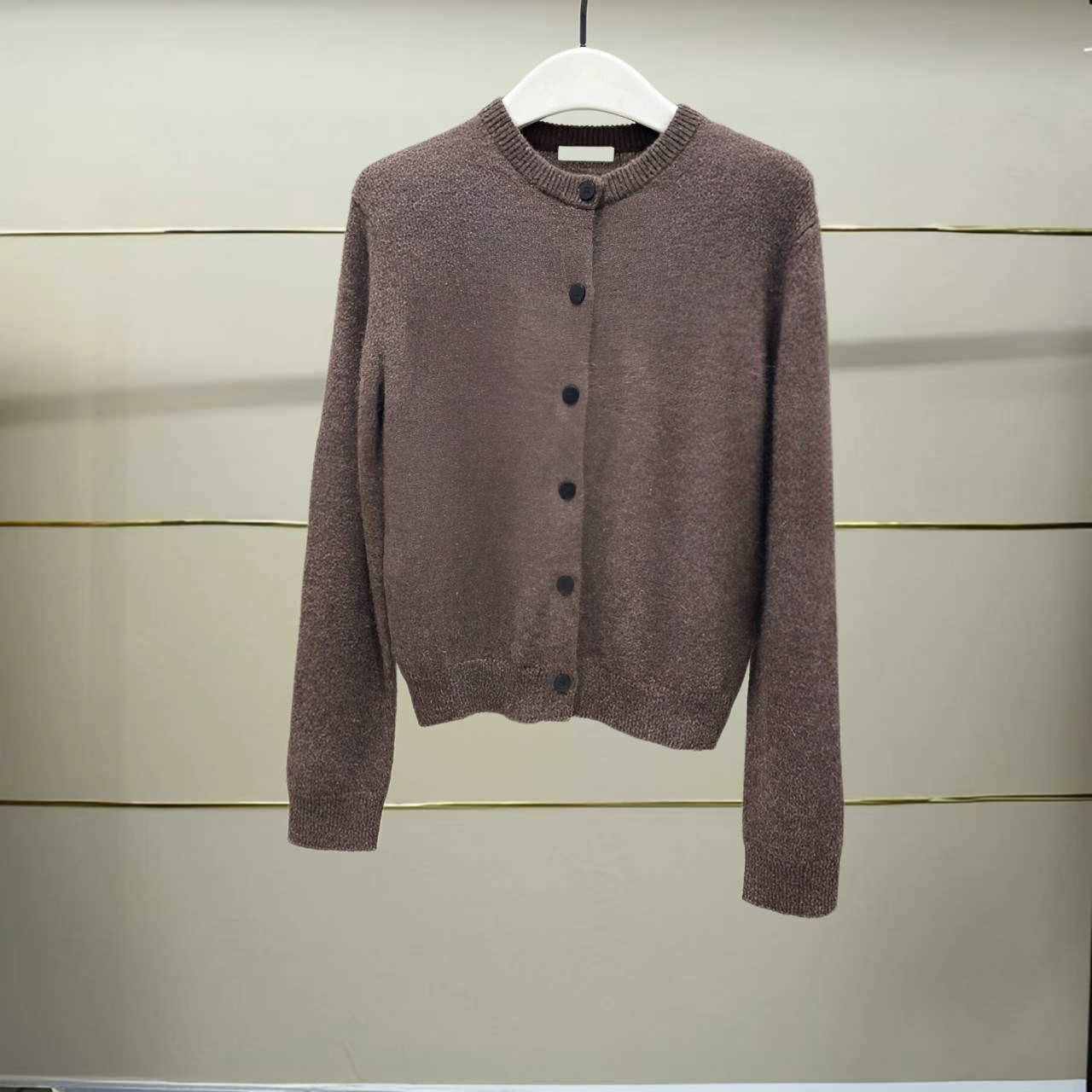 正品2024年冬牦牛绒毛织开衫EBD4CAR001-240h超