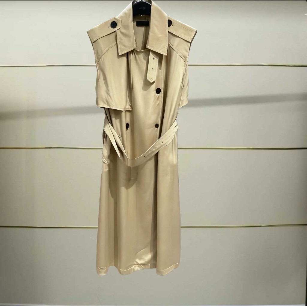 正品MBE3DRS043-250开2025年秋款两色风衣式连衣裙