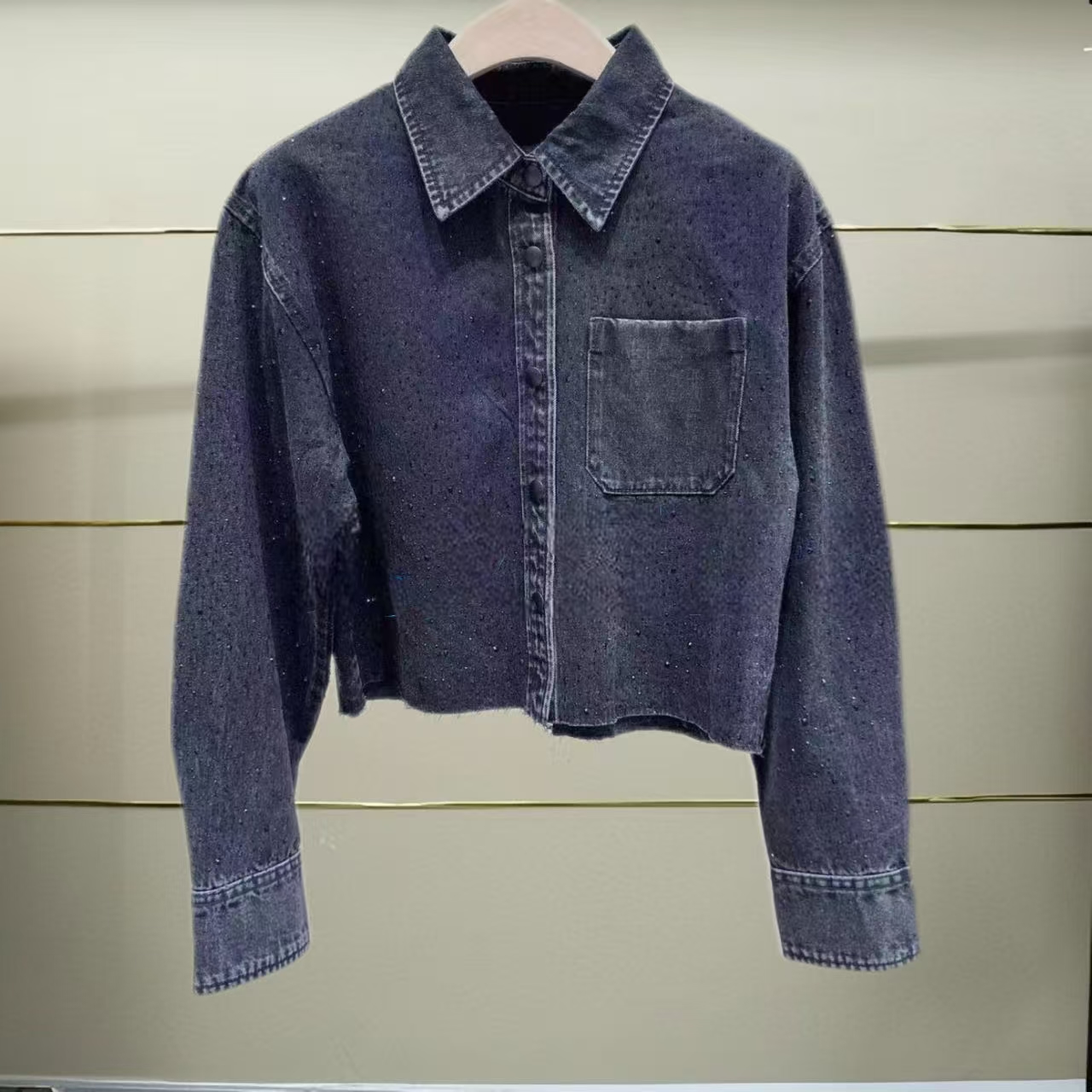 伍正品MBD3SHT006-240开2024秋款牛仔衬衫