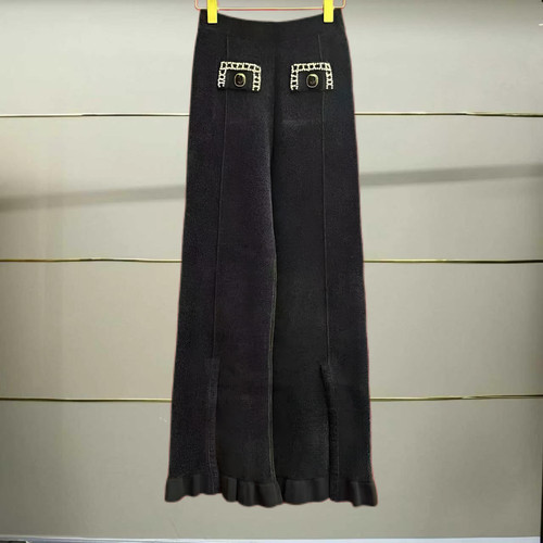 城现货正品 24秋 黑色针织长裤FF24Q51ZP063-240