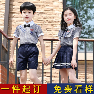 幼儿园园服夏装运动服英伦风小学生校服班服夏季班级套装儿童定制