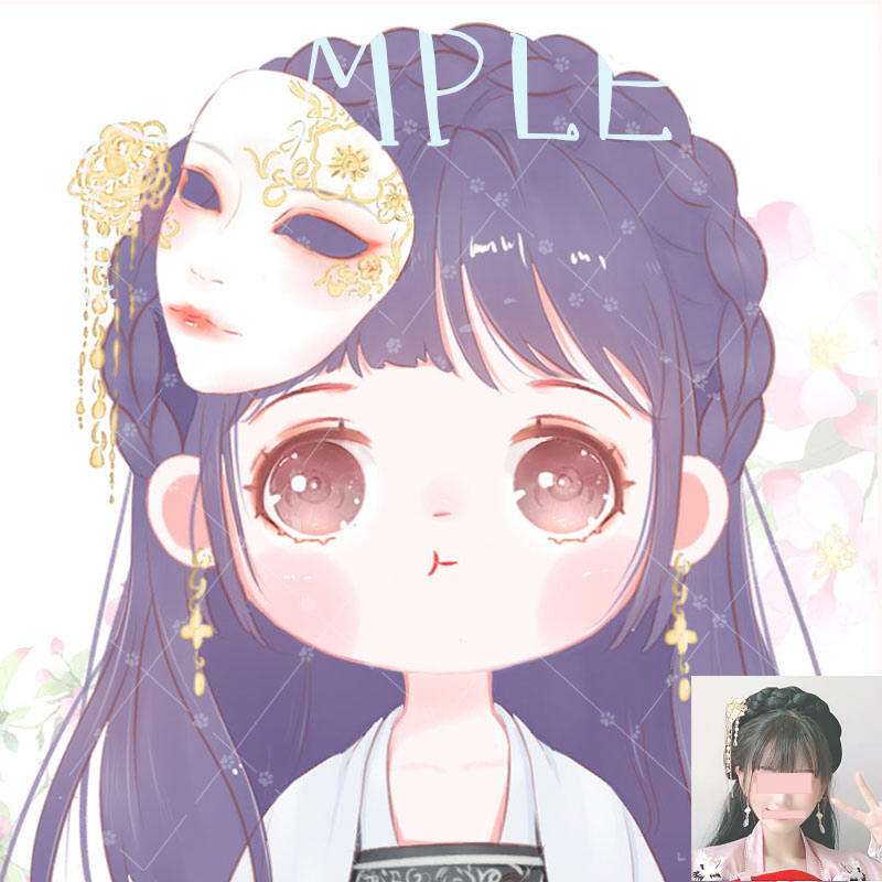 手绘可爱q版头像定制设计卡通古风人物漫画游戏真人照片动漫情侣