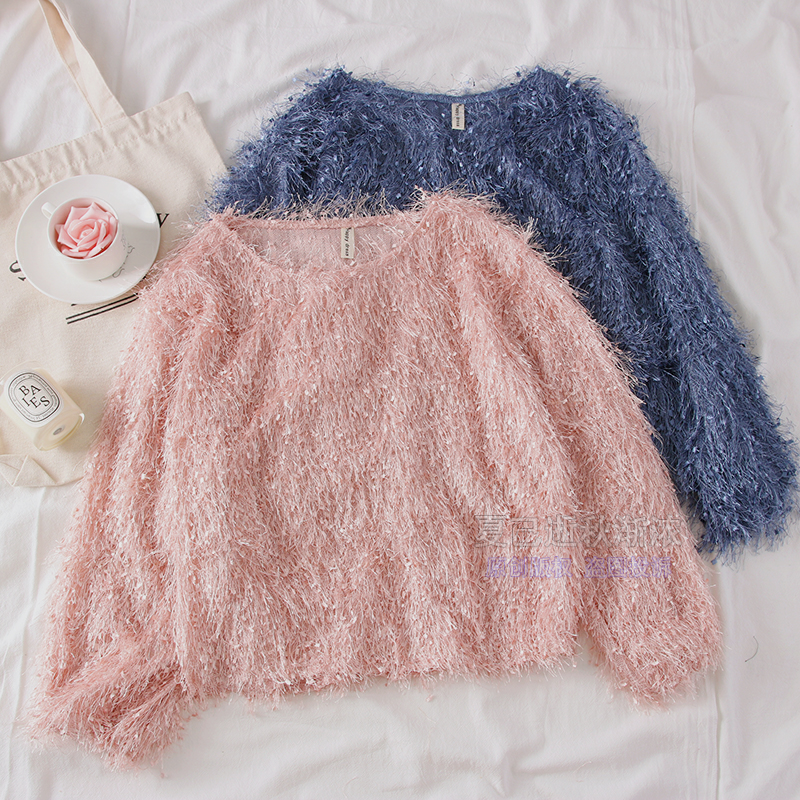 2020秋季新款韩版时尚百搭流苏毛毛宽松显瘦长袖套头t恤上衣女|ruв категории Женская одежда, футболка - от Buy2taobao.com для оказания профессиональной услуги покупки агента Taobao