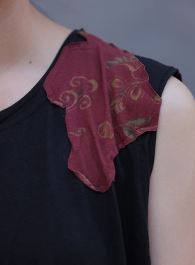 MMBL慢慢变蓝荼贴布背心332007