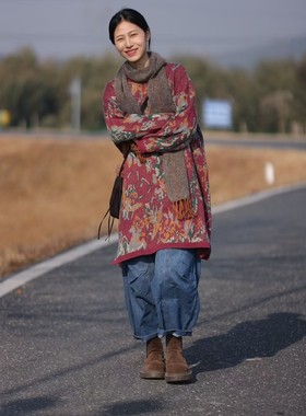 MMBL慢慢变蓝荼羊毛中长款羊毛衫35928毛衣 长90围135