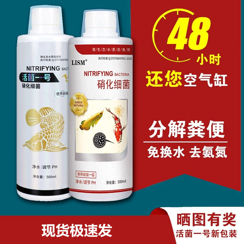 活菌一号硝化细菌鱼缸净水剂消化菌屋石滤材养鱼用稳定水质非鱼药