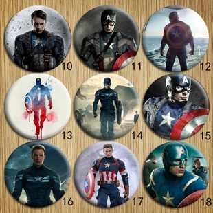 漫威电影美国队长使命召唤周边胸针徽章吧唧谷子学生书包挂件配饰