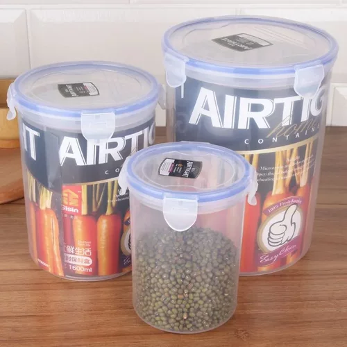 塑料有盖厨房防潮便携奶粉密封罐