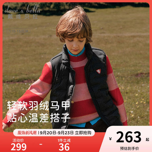 戴维贝拉男童羽绒马甲