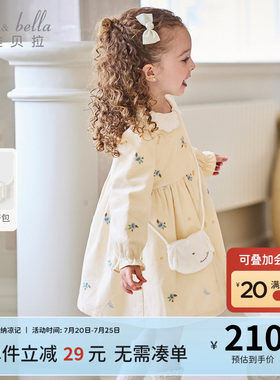 戴维贝拉女童裙子连衣裙