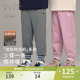 运动裤 戴维贝拉儿童裤 男童中大童冬装 不倒绒束脚裤 子2026女童新款