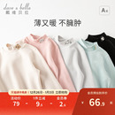 打底衫 新款 女童男童上衣宝宝发热半高领 T恤冬装 戴维贝拉儿童长袖