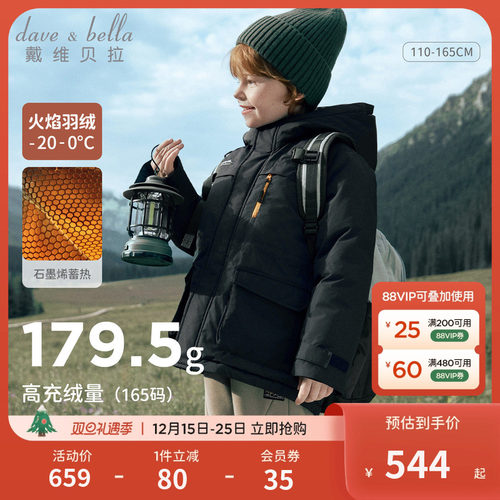 戴维贝拉男大童羽绒服